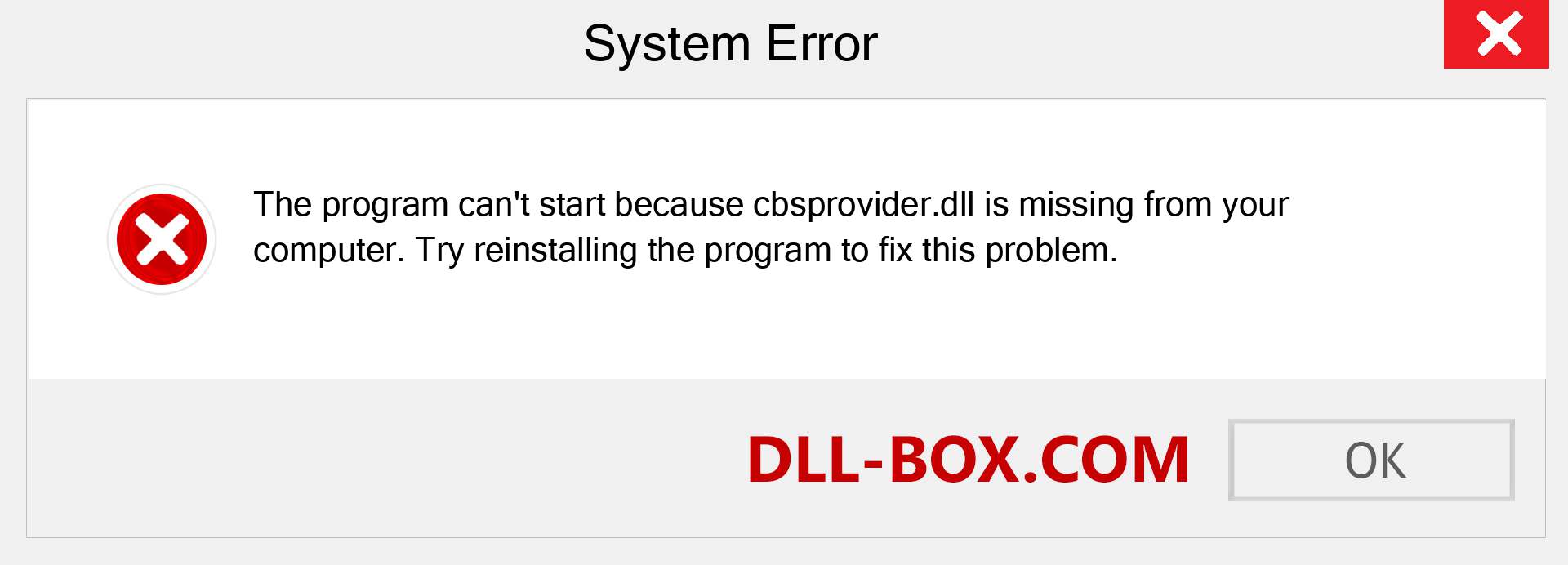  cbsprovider.dll file is missing?. Download for Windows 7, 8, 10 - Fix  cbsprovider dll Missing Error on Windows, photos, images